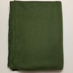 NWOT Fleece Olive Green Blanket